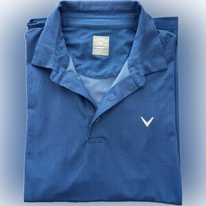 Callaway Men's Checkered Blue Polo Shirt
